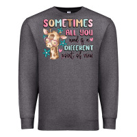 Charcoal Heather sometimes all you need is a different point of  vi Premium Sweatshirt - MaliasSmallBusiness