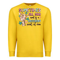 Lemon sometimes all you need is a different point of  vi Premium Sweatshirt - MaliasSmallBusiness