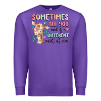 Purple sometimes all you need is a different point of  vi Premium Sweatshirt - MaliasSmallBusiness