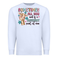 White sometimes all you need is a different point of  vi Premium Sweatshirt - MaliasSmallBusiness