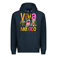 Navy viva mexico mexican coffee cups Premium Hoodie - FaDigitalArtStudio