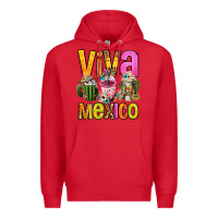 Red viva mexico mexican coffee cups Premium Hoodie - FaDigitalArtStudio