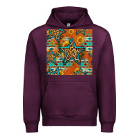 Mauve Wine western stars seamless pattern Urban Hoodie - HRA Design Shop