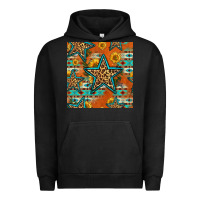 Pigment Black western stars seamless pattern Urban Hoodie - HRA Design Shop