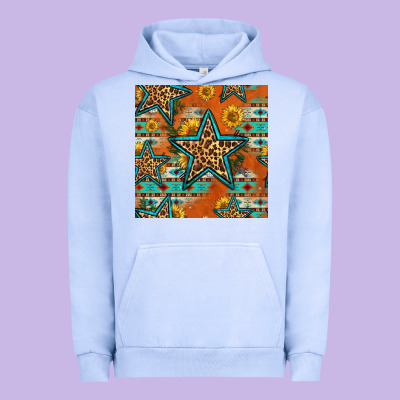 Western Stars Seamless Pattern Urban Hoodie Designed By Hra Design Shop