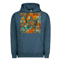 Pigment Midnight Navy western stars seamless pattern Urban Hoodie - HRA Design Shop