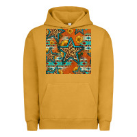 Pigment Peanut Butter western stars seamless pattern Urban Hoodie - HRA Design Shop