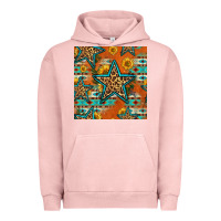 Pigment Salmon western stars seamless pattern Urban Hoodie - HRA Design Shop