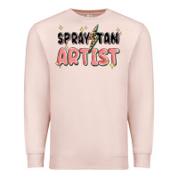 Pale Pink spray tan artist Premium Sweatshirt - MaliasSmallBusiness