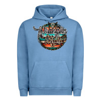 Pigment Pebble Blue wranglinn mama Urban Hoodie - RacoonDesign