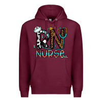 Burgundy rn nurse Premium Hoodie - CowhideDigitalArt