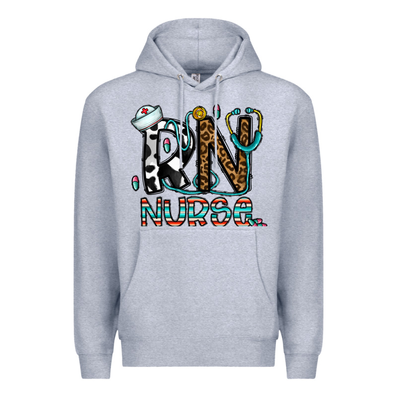 Rn Nurse Premium Hoodie by CowhideDigitalArt | Teevron