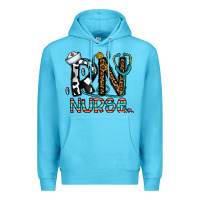 Ocean Blue rn nurse Premium Hoodie - CowhideDigitalArt