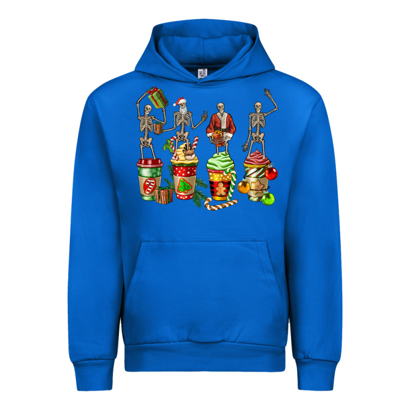 Christmas Skeleton Coffee Cups Urban Hoodie by FaDigitalArtStudio | Teevron