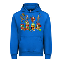 Cobalt christmas skeleton coffee cups Urban Hoodie - FaDigitalArtStudio