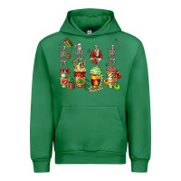 Emerald christmas skeleton coffee cups Urban Hoodie - FaDigitalArtStudio