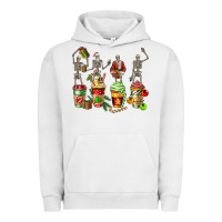 Pigment Lunar Rock christmas skeleton coffee cups Urban Hoodie - FaDigitalArtStudio