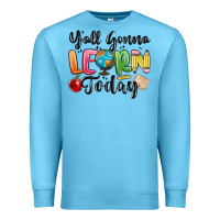 Ocean Blue yall gonna learn today Premium Sweatshirt - MaliasSmallBusiness