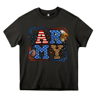 Asphalt Army Veteran leopard frame 4th of July Heavy Core Tee - LillyAllenDesigns