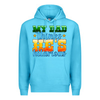 Ocean Blue my dad thinks he is hilarious Premium Hoodie - HRA Design Shop