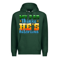 Sports Green my dad thinks he is hilarious Premium Hoodie - HRA Design Shop