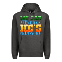 Charcoal Heather my dad thinks he is hilarious Premium Hoodie - HRA Design Shop