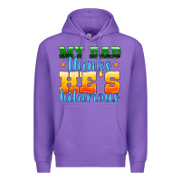 Purple my dad thinks he is hilarious Premium Hoodie - HRA Design Shop