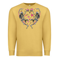 Antique Gold valentines day skeleton Premium Sweatshirt - MaliasSmallBusiness