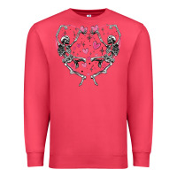 Cardinal valentines day skeleton Premium Sweatshirt - MaliasSmallBusiness