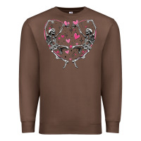 Chestnut valentines day skeleton Premium Sweatshirt - MaliasSmallBusiness