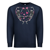 Navy valentines day skeleton Premium Sweatshirt - MaliasSmallBusiness