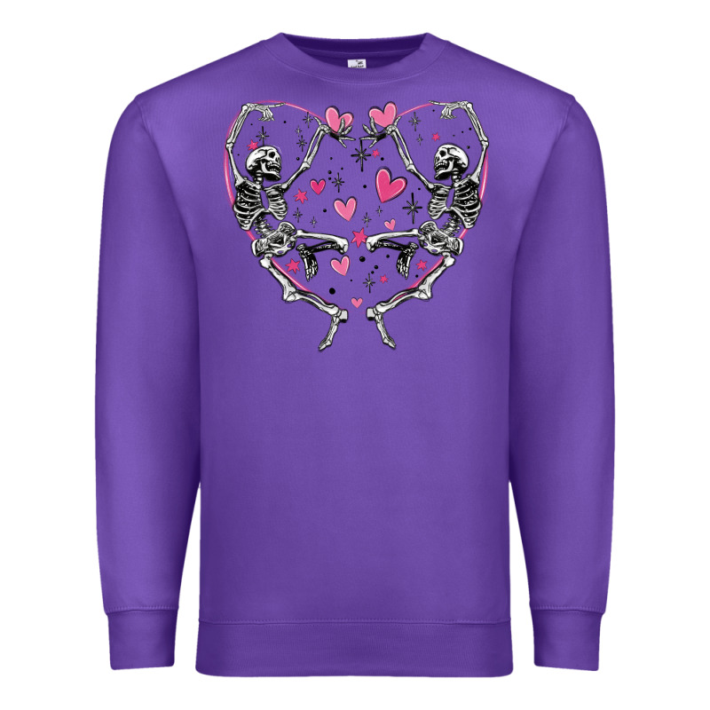 Valentines Day Skeleton Premium Sweatshirt by MaliasSmallBusiness | Teevron