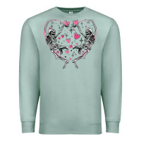 Seafoam valentines day skeleton Premium Sweatshirt - MaliasSmallBusiness