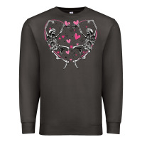 Smoke valentines day skeleton Premium Sweatshirt - MaliasSmallBusiness