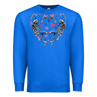 True Royal valentines day skeleton Premium Sweatshirt - MaliasSmallBusiness