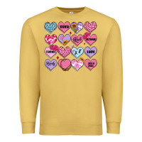 Antique Gold valentines candy hearts Premium Sweatshirt - MaliasSmallBusiness