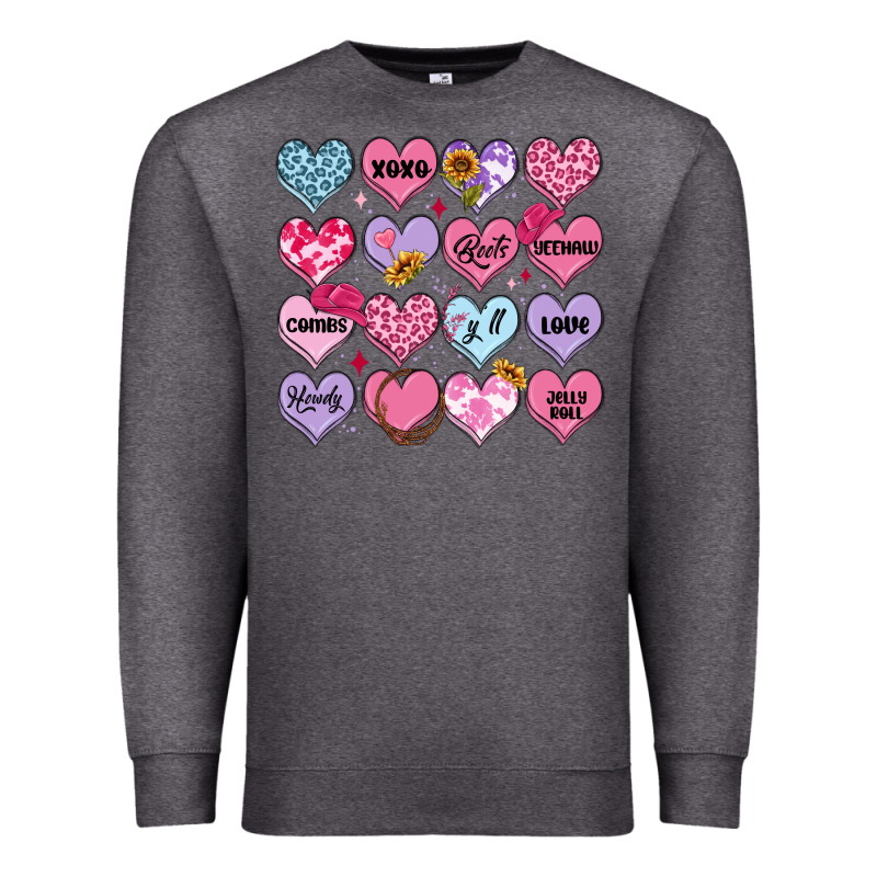 Valentines Candy Hearts Premium Sweatshirt by MaliasSmallBusiness | Teevron