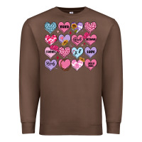 Chestnut valentines candy hearts Premium Sweatshirt - MaliasSmallBusiness