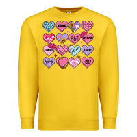 Lemon valentines candy hearts Premium Sweatshirt - MaliasSmallBusiness