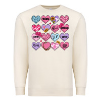 Sandshell valentines candy hearts Premium Sweatshirt - MaliasSmallBusiness