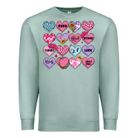 Seafoam valentines candy hearts Premium Sweatshirt - MaliasSmallBusiness