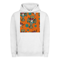 Pigment Lunar Rock western cross and bull skull seamless pattern Urban Hoodie - HRA Design Shop