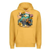 Mustard farm truck farm animals Premium Hoodie - FaDigitalArtStudio