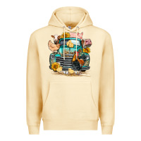 Pina Colada farm truck farm animals Premium Hoodie - FaDigitalArtStudio
