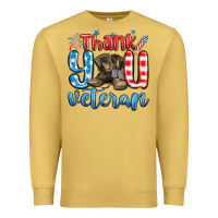 Antique Gold thank you veteran Premium Sweatshirt - MaliasSmallBusiness
