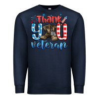 Navy thank you veteran Premium Sweatshirt - MaliasSmallBusiness