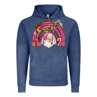 Vintage Denim pink christmas rainbow Vintage Hoodie - AdoDesignShop