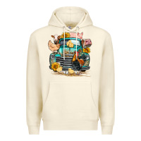 Sandshell farm truck farm animals Premium Hoodie - FaDigitalArtStudio