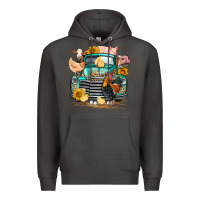 Smoke farm truck farm animals Premium Hoodie - FaDigitalArtStudio