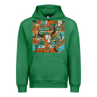 Emerald western bull skull seamless pattern Urban Hoodie - HRA Design Shop